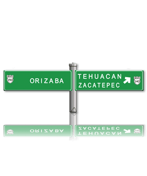 Señalamiento fabricado en lámina galvanizada cal. 16, cuenta con esquinas redondeadas, acabado en fondo reflejante grado ingeniería