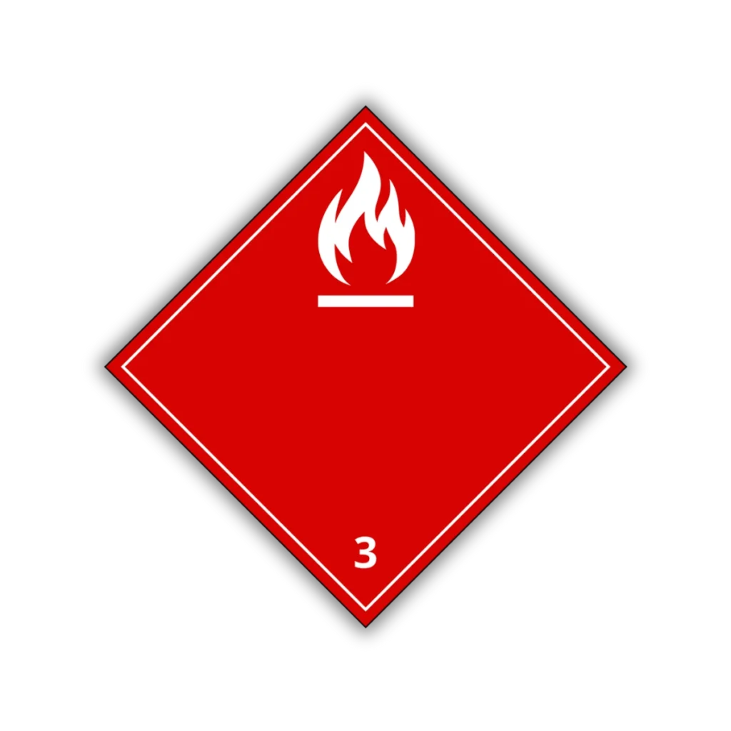Señal de material inflamable
