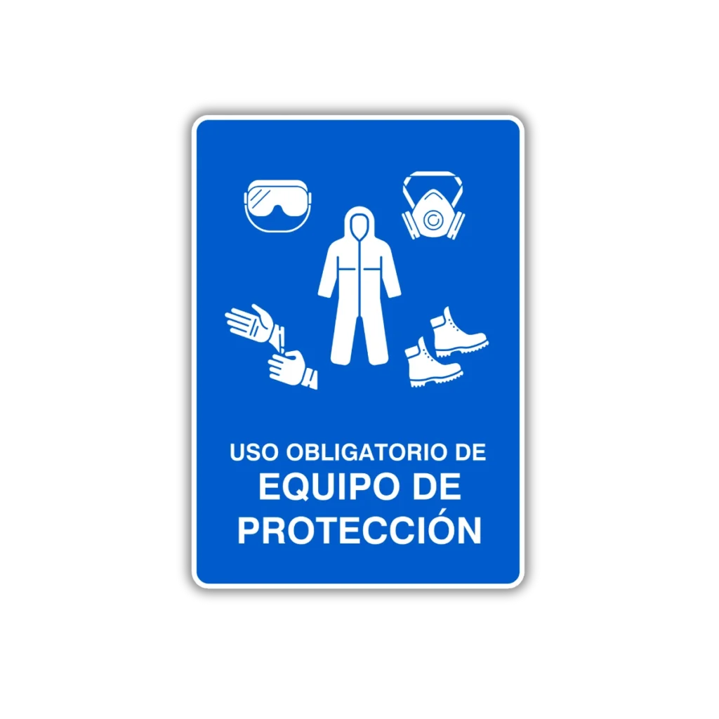 Obligatorio de equipo de protección