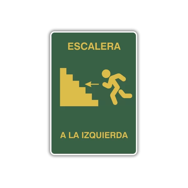 Izquierda a escalera
