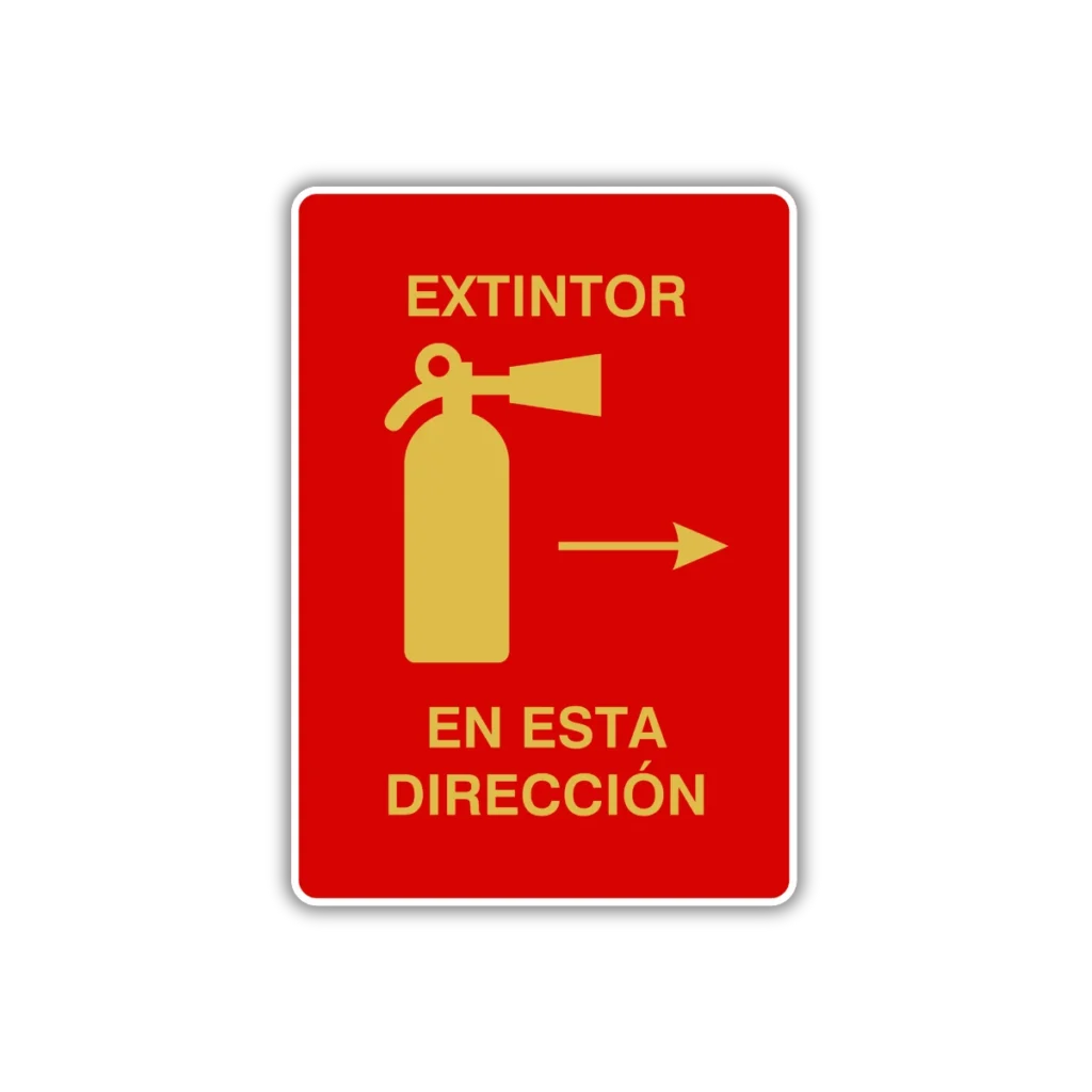 Extintor en esta dirección (der.)