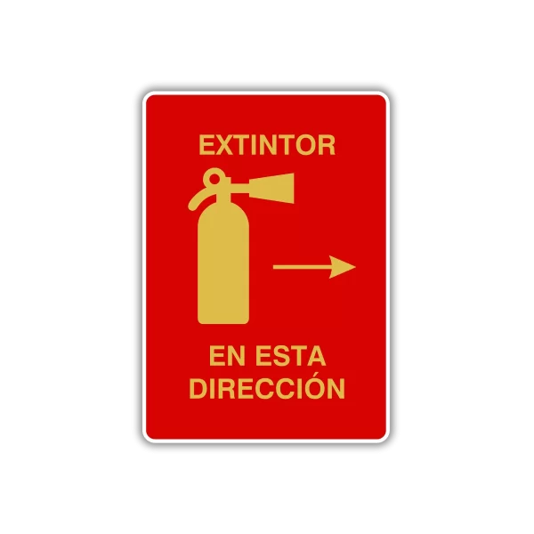Extintor en esta dirección (der.)