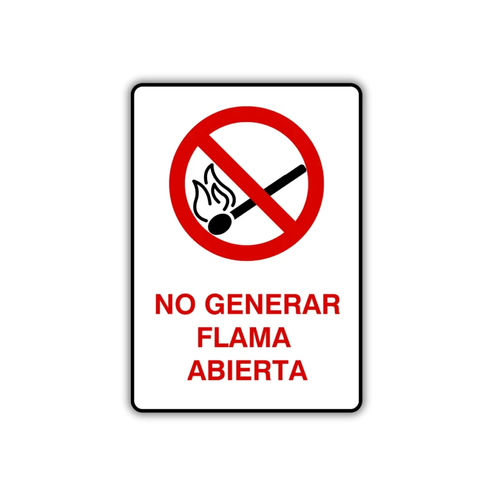 No generar flama abierta