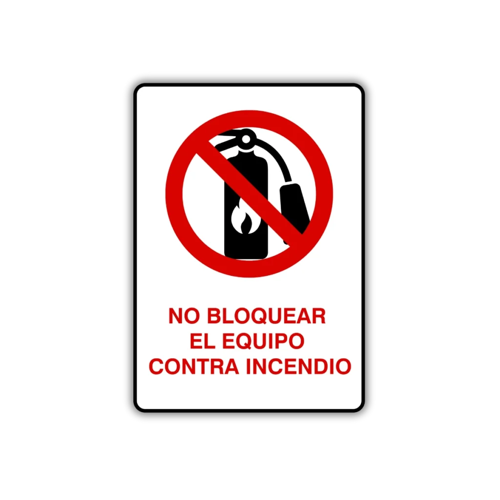 No bloquear el equipo contra incendios