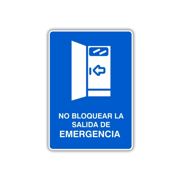 No bloquear la salida de emergencia