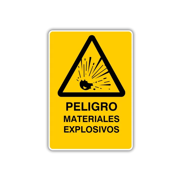 Peligro materiales explosivos