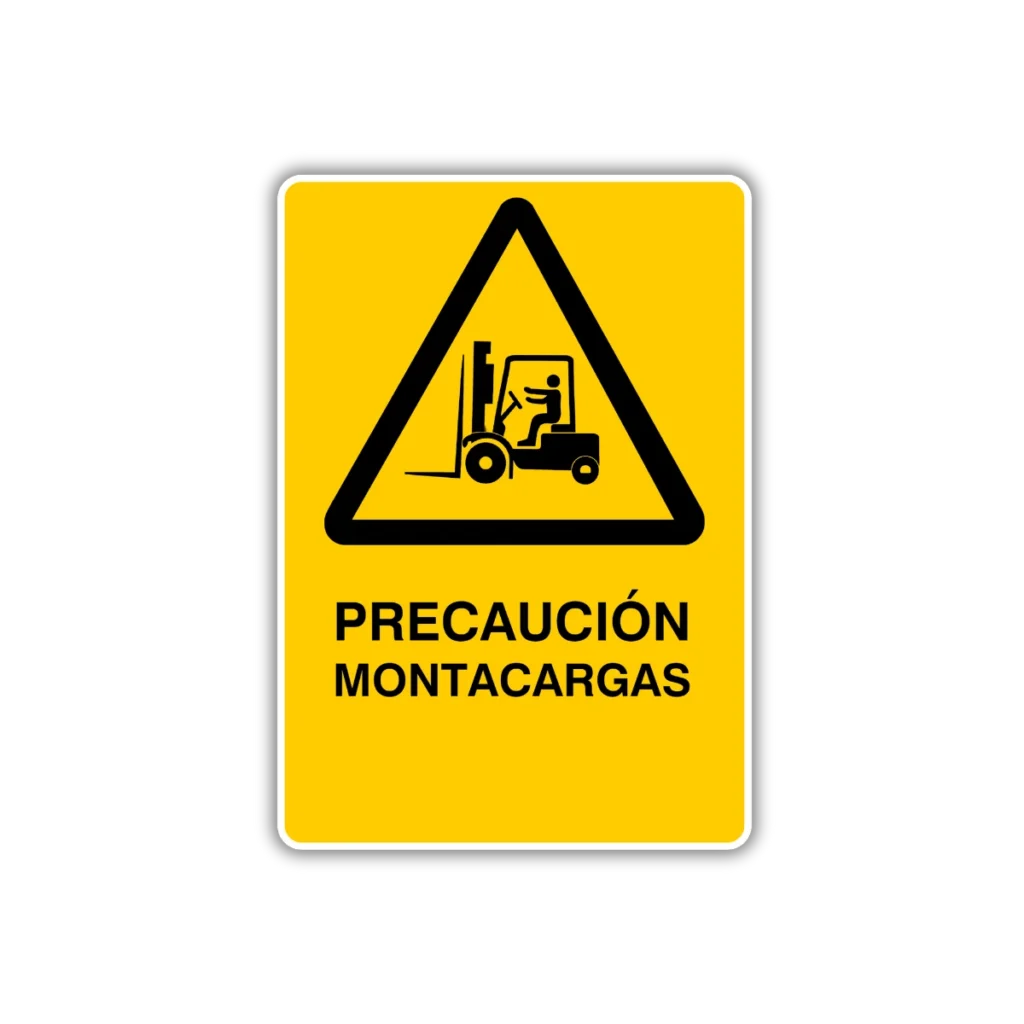Precaución montacargas