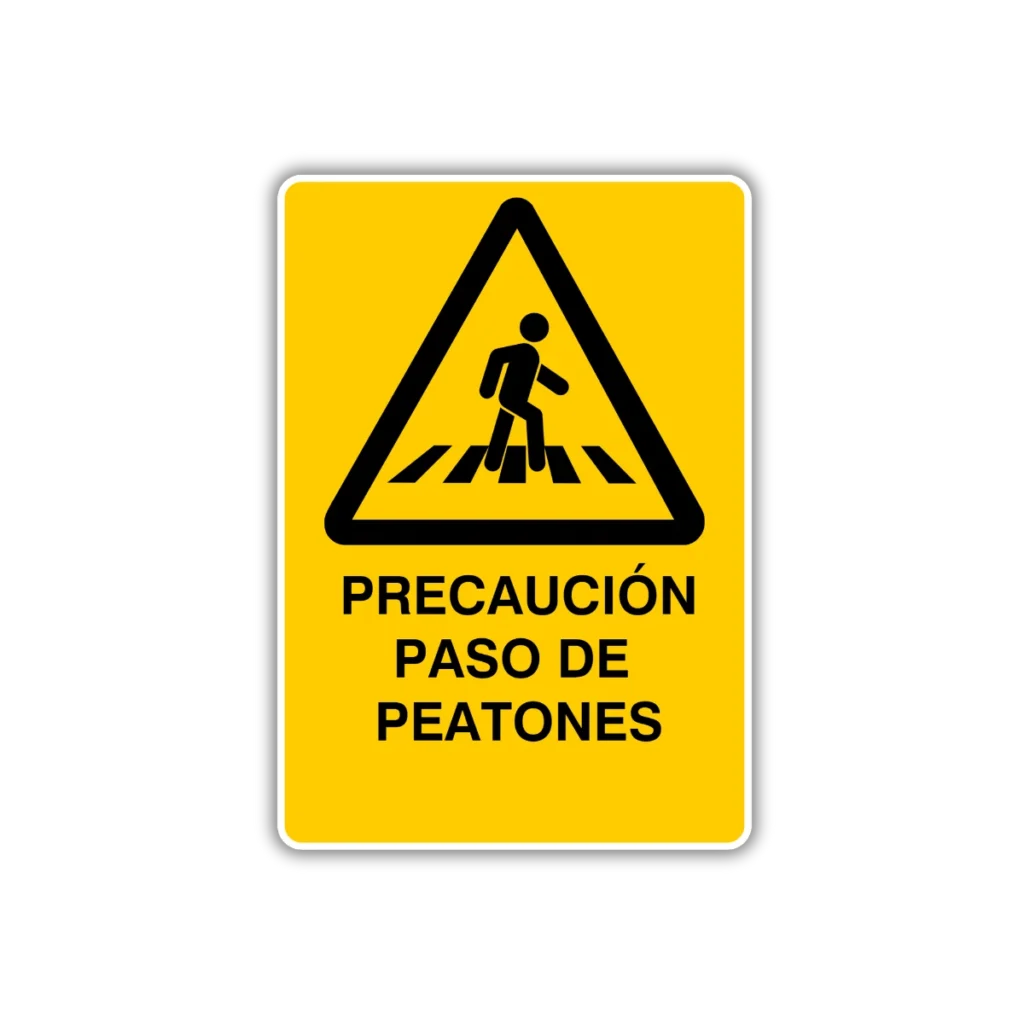 Precaución paso de peatones