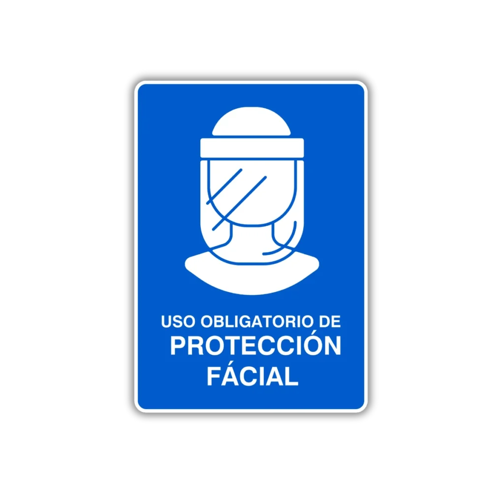 Obligatorio de protección facial