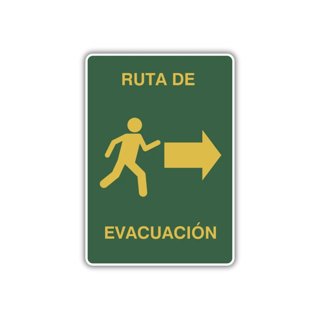 Ruta de evacuación derecha