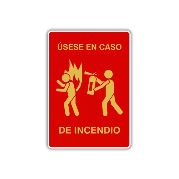 Úsese en caso de incendio